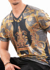 Gold Foil Baroque Print Tee