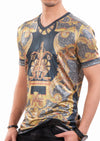 Gold Foil Baroque Print Tee