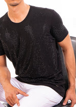 Black "Vegas" Rhinestone Tee