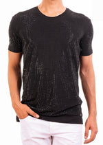 Black "Vegas" Rhinestone Tee