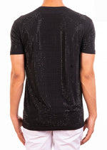 Black "Vegas" Rhinestone Tee