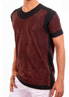 Black Red "Vegas" Rhinestone Tee
