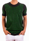 Black Green "Vegas" Rhinestone Tee