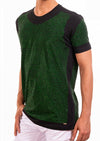 Black Green "Vegas" Rhinestone Tee