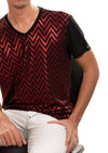 Black Red Zigzag Tech Tee