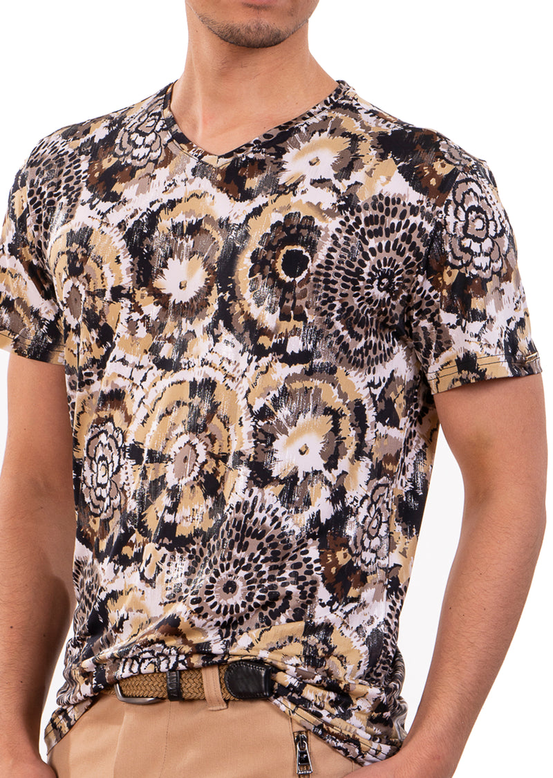 Brown 'Dream' Spandex Print Tee