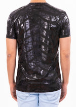 Black Alligator Spandex Print Tee