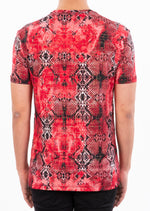 Red Snake Spandex Print Tee