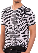 Black 'Zebra' Spandex Print Tee