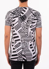 Black 'Zebra' Spandex Print Tee