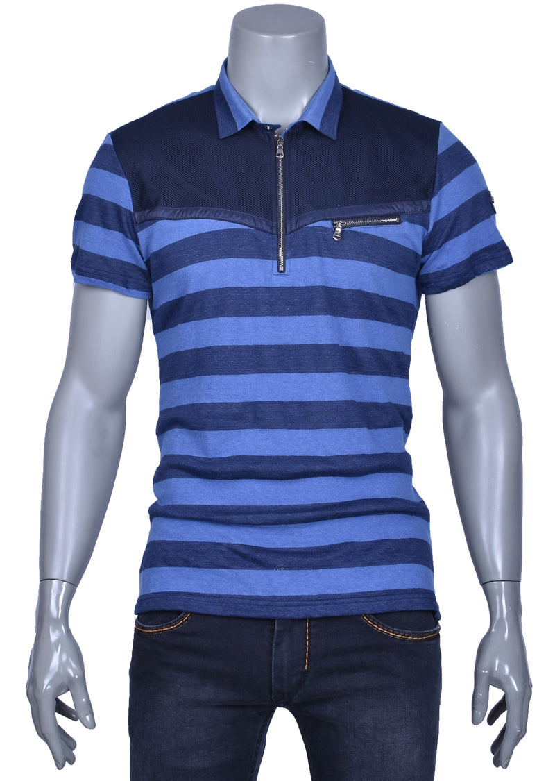 Navy Zipper "Abioye" Polo