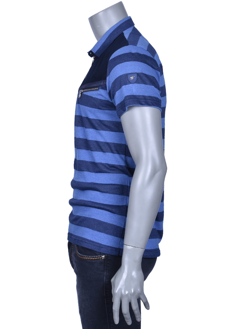 Navy Zipper "Abioye" Polo