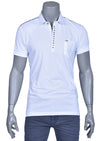 White "Aegeus" Studded Polo