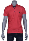 Red "Akamai" Polkadot Print Polo