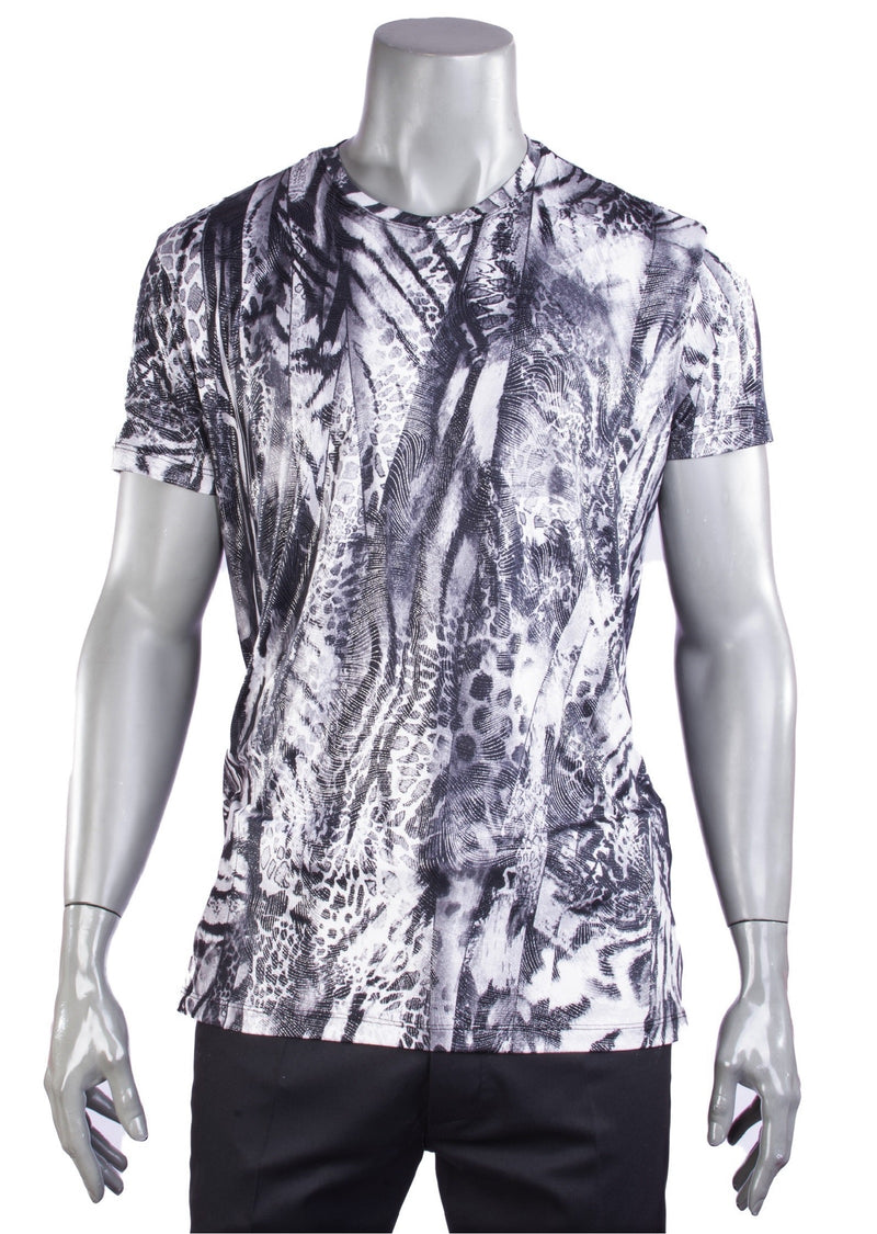 Gray Trace Print Tee