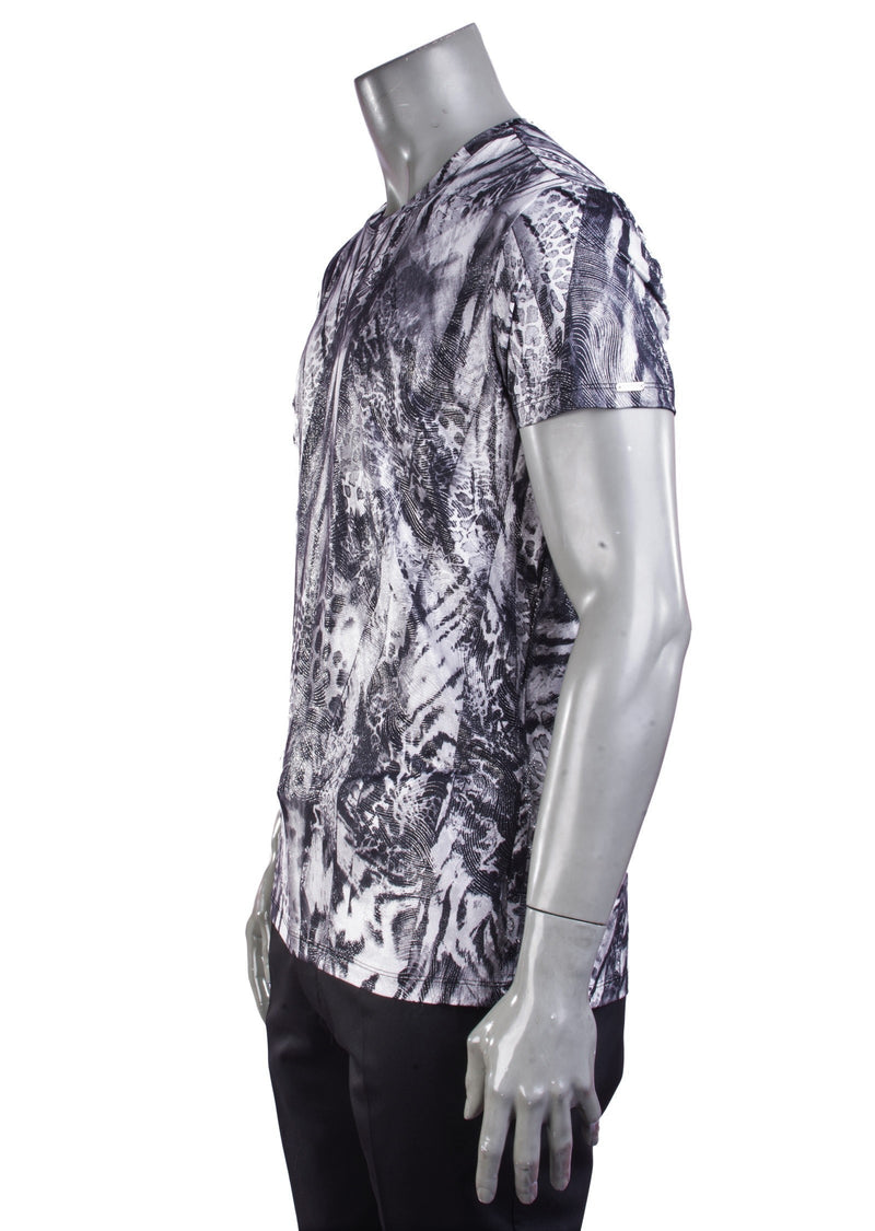 Gray Trace Print Tee