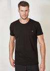 Black Stretch Luxe Crew Neck Tee