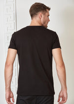 Black Stretch Luxe Crew Neck Tee