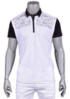 White "Augustino" Studded Polo