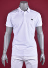 White "Aurelio" Studded Polo