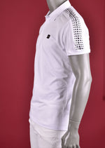 White "Aurelio" Studded Polo