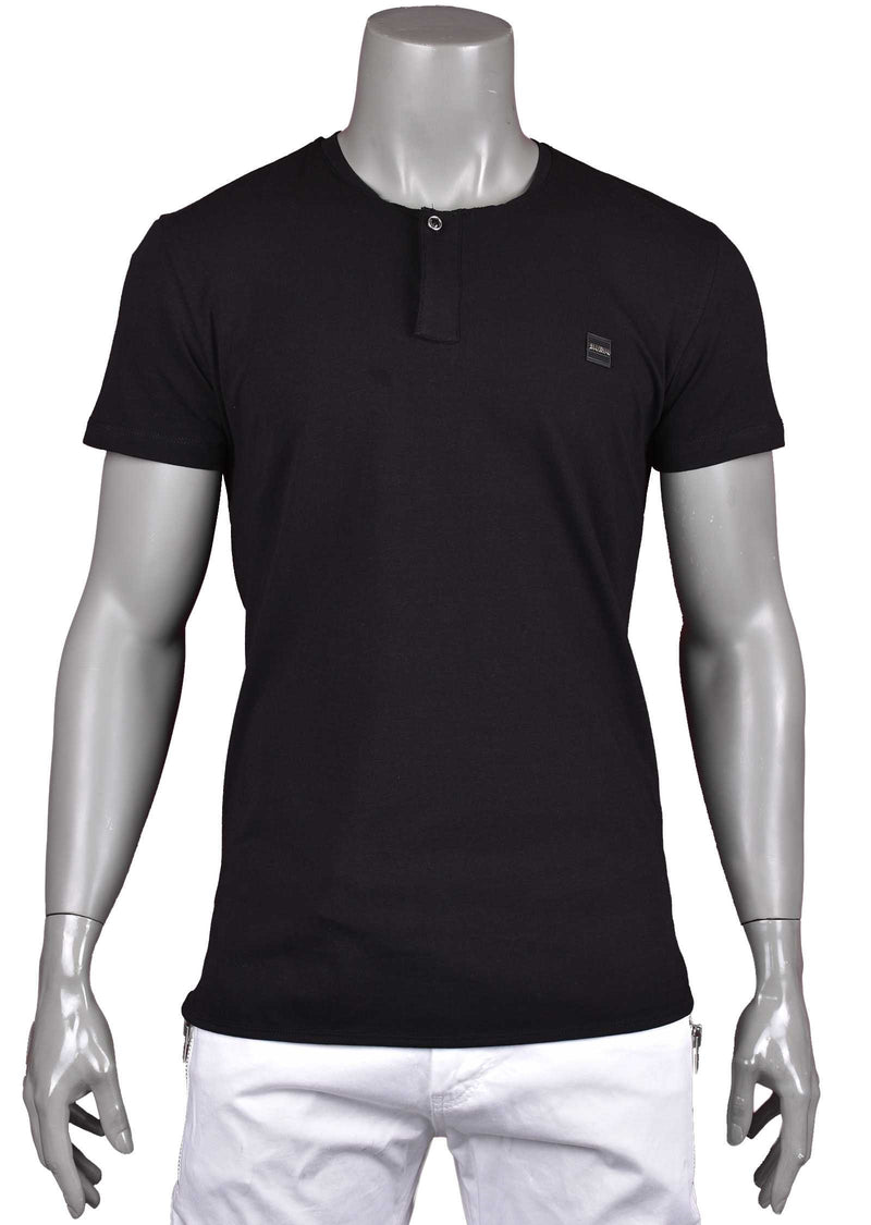 Black "Gaspare" Zipper Tee