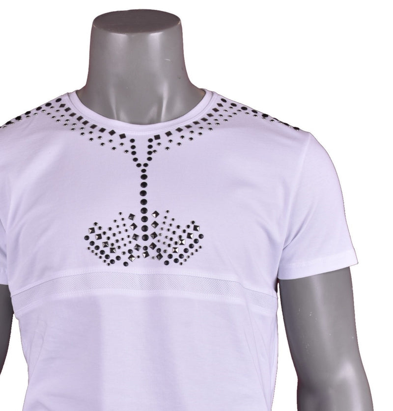 White Studded Tee