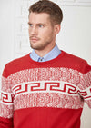 Red Meander Design Sweater