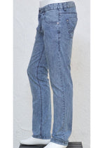 Straight Fit Light Wash Denim